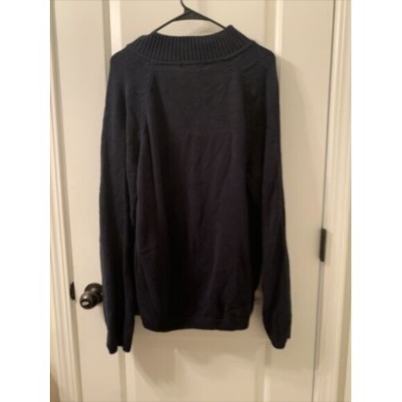 Wilke Rodriguez Men's XL 1/4 Zip Sweater Pullover Navy Blue Collared - Picture 7 of 10